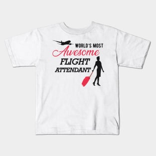 Flight Attendant - World's most awesome flight attendant Kids T-Shirt